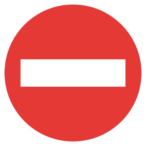Red no entry